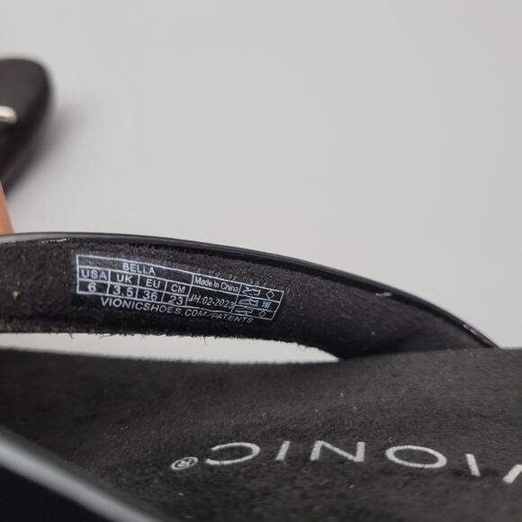 Vionic Bella II Black Thong Bow Slide Flip Flop Sandals Comfort Womens Size 6 - Picture 6 of 7